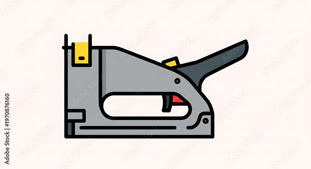 Naklejka premium Electric staple gun tool.