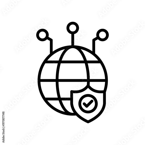 Network Intrusion line icon