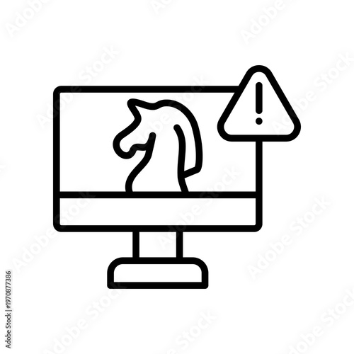 Trojan Horse line icon