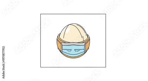 Protective Face Mask and Hard Hat Combination for Safety and Health