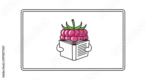 Raspberry Pi Reading a Book, Education, Learning, Technology, Cute Character