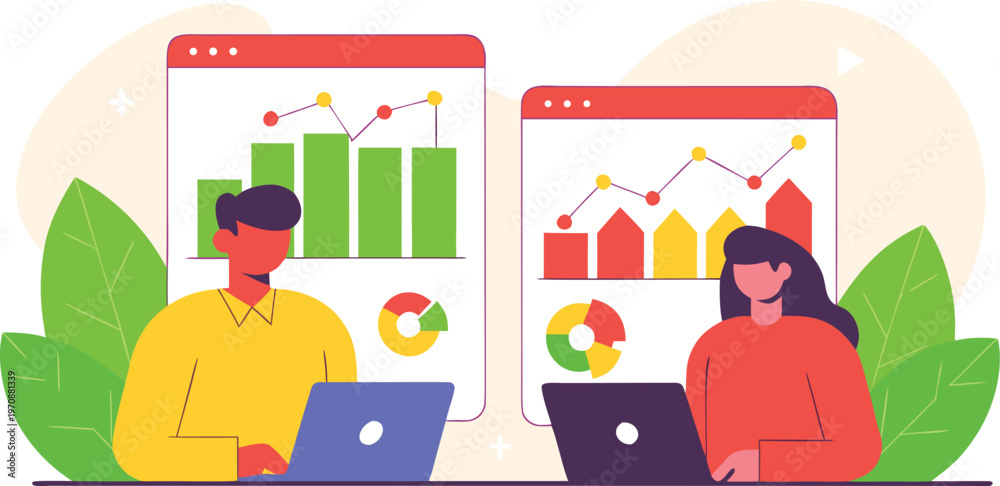 Fototapeta premium Growth Concept Showing Team Working Together to Achieve Business Success Goals. Professional Development and Performance Concept for Marketing and Strategy Visuals.