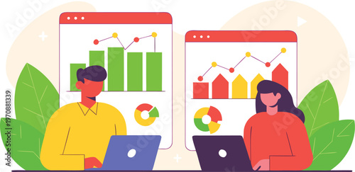 Growth Concept Showing Team Working Together to Achieve Business Success Goals. Professional Development and Performance Concept for Marketing and Strategy Visuals.