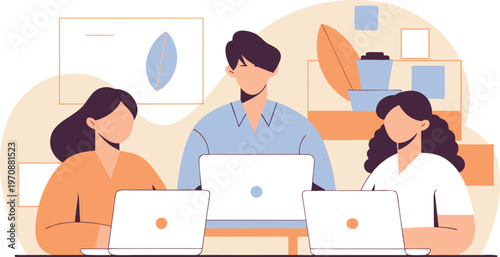 Growth Concept Showing Team Working Together to Achieve Business Success Goals. Professional Development and Performance Concept for Marketing and Strategy Visuals.