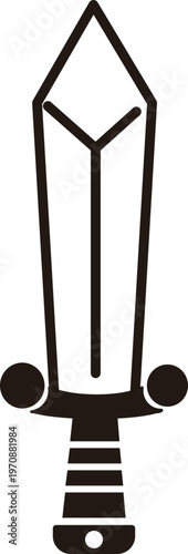 ファンタジーRPGのUIとゲーム素材向け剣アイコン