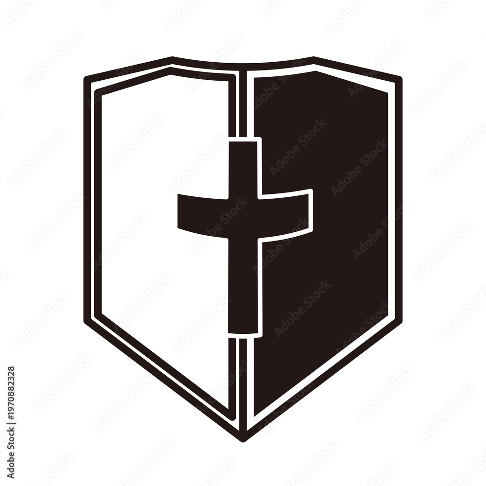 Fototapeta premium Shield Icon for Fantasy RPG UI and Game Assets