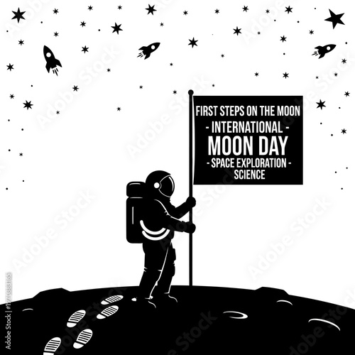 Astronaut on the Moon Surface.