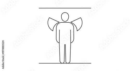 Human Silhouette with Radiation Symbol on Shoulders, Warning Sign