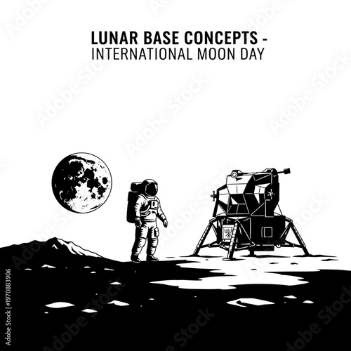 Astronaut standing on lunar surface.