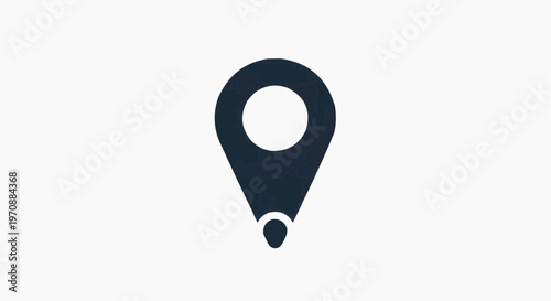 GPS signal icon vector, satellite navigation location pin with radio waves, global positioning system tracking symbol for maps and logistics