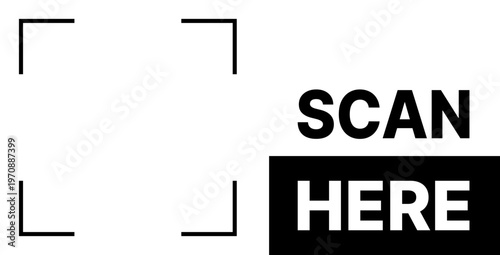 Black scan here frame