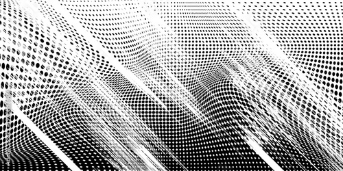 Set of halftone dots gradient pattern texture isolated on white background. Straight dotted spots using halftone circle dot raster texture. Vector blot half tone collection.