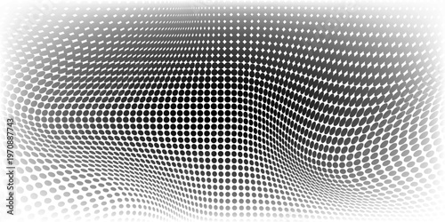 Set of halftone dots gradient pattern texture isolated on white background. Straight dotted spots using halftone circle dot raster texture. Vector blot half tone collection.
