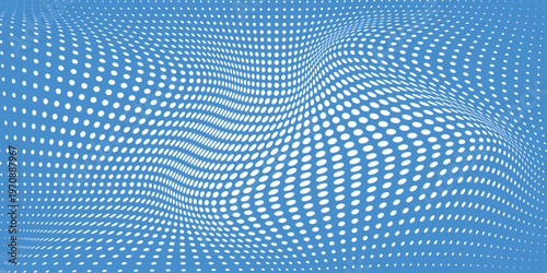 Seamless background pattern of evenly spaced white plus symbols of different sizes and opacity. Vector illustration on blue background with stars