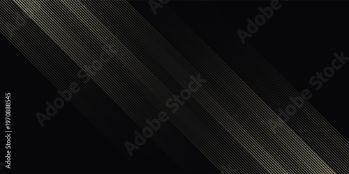 Clean minimalist dark background with rhythmic golden pinstripes for luxury banner.