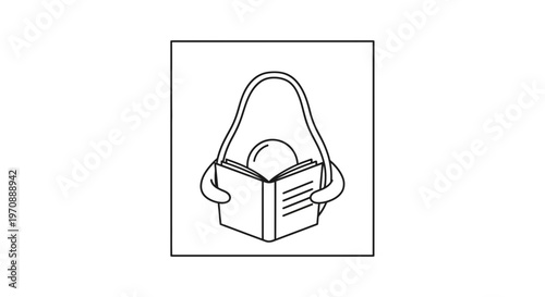 Cute Avocado Character Reading a Book, Learning, Education Concept
