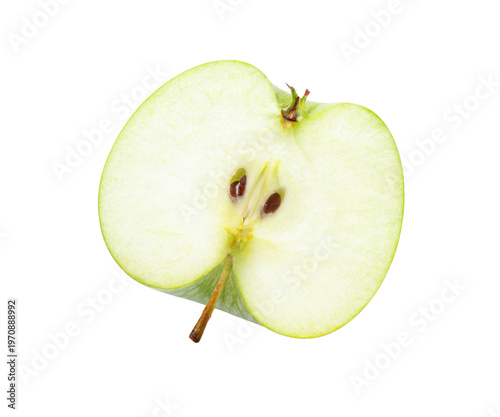 half of green apple