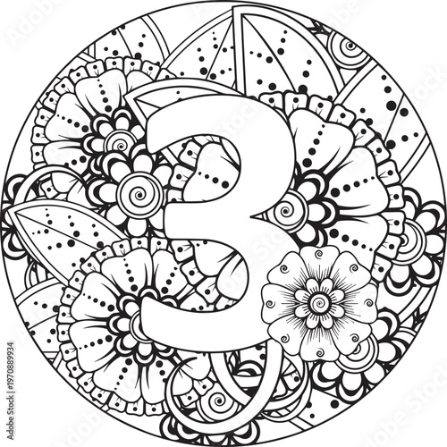 Beautiful English number design and style 3