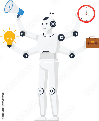 Robot Control Human Manipulation Artificial Intelligence Future Technology Business Automation Digital Transformation Machine Learning Technological Dominance Corporate Control Puppet Strings