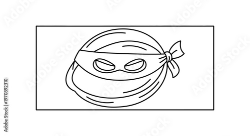 Ninja Masked Fruit Character, Cartoon Style