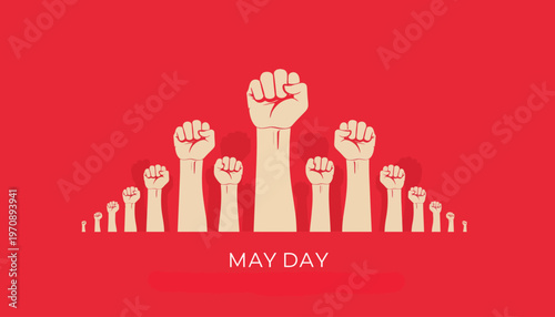 Raised fists celebrate May Day with solidarity and protest