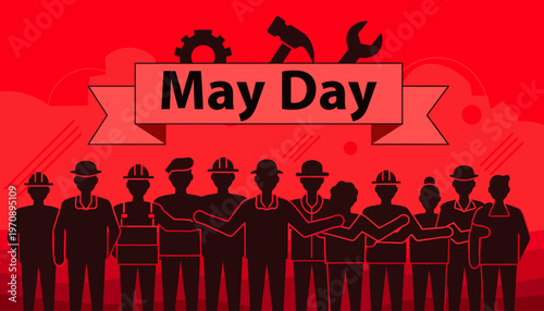 Workers celebrate May Day with solidarity and unity in industrial setting