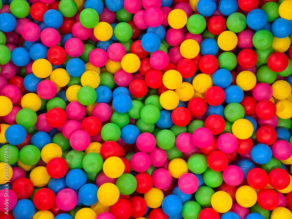 Obraz premium Colorful Plastic Balls Texture Background
