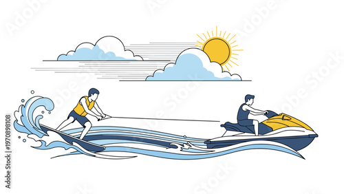 Advanced agricultural technology showing a collaborative robot with mechanical arms helping a female farmer pick apples in an orchard.