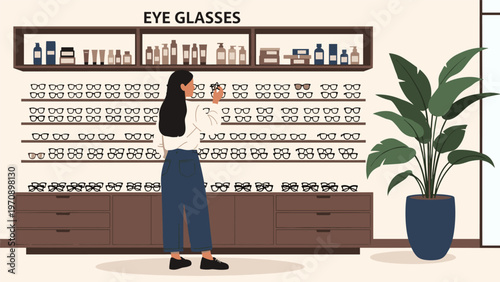 Charming white chihuahua dog wearing stylish black sunglasses while sitting calmly against a light blue and white striped background.