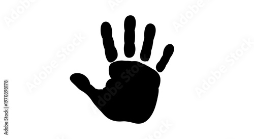 Human Handprint Vector Illustration Isolated Graphic on White Background for Identity, Warning, Stop, Protection, or Creative Design Element