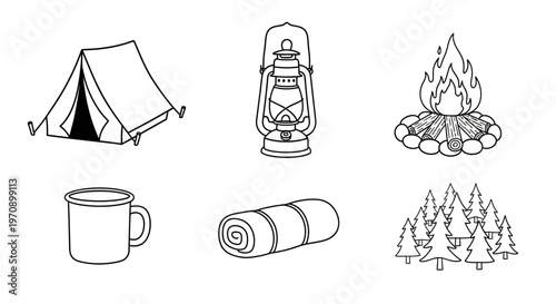 Camping gear and outdoor equipment.