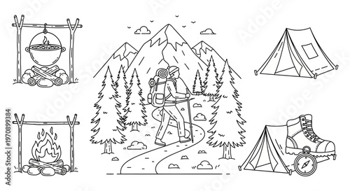 Camping gear and outdoor recreation.