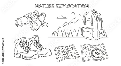 Hiking gear for outdoor adventure travel.