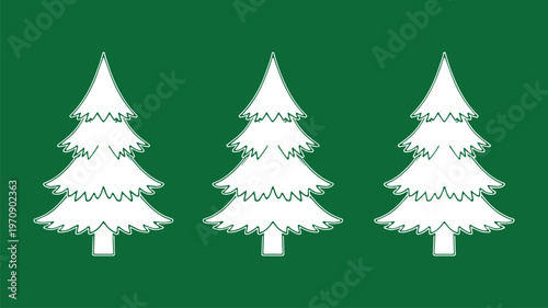 pine tree vector pattern, forest nature illustration, evergreen tree icons, christmas tree background, woodland design elements