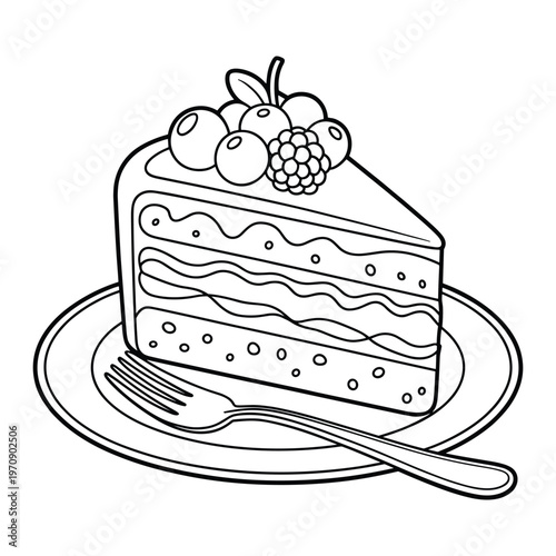 A detailed line drawing of a microscopic view of a cell isolated on white background, Vector