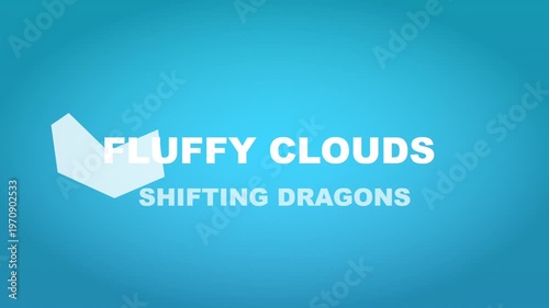 Fluffy clouds shifting dramatically across the dragons' sky habitat
