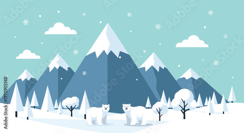 Young man standing in a modern bathroom while brushing his teeth surrounded by icons of a toothbrush, shower, soap, and toilet paper products.