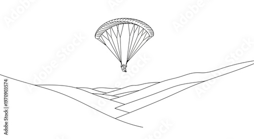 Person parachuting through the air freely.