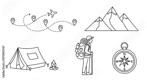 Person wearing backpack and hat outdoors.