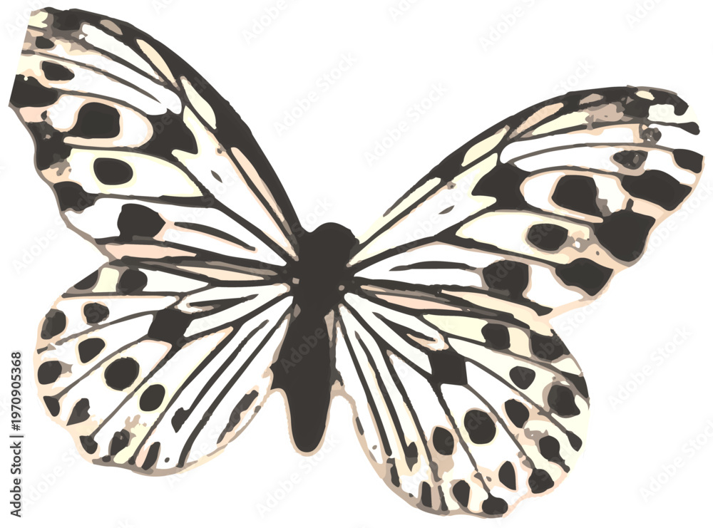 Fototapeta premium Grunge Butterfly Sticker