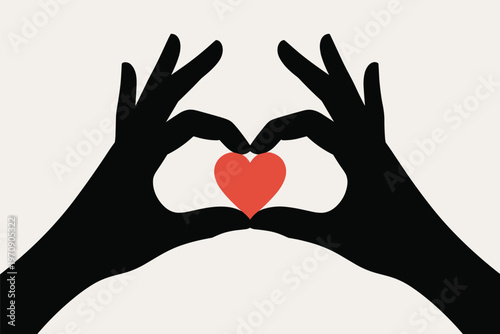 Hands Forming Heart Shape Love Care Support Concept