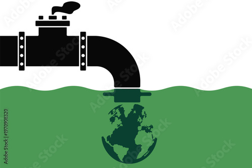 Water Pollution Environmental Damage Global Crisis Concept