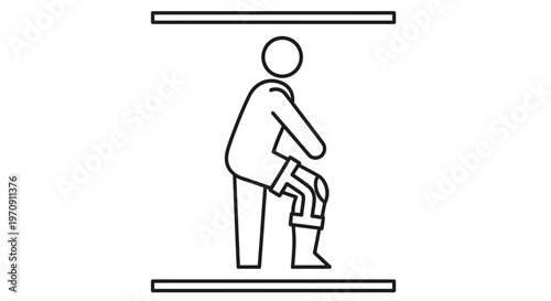 Person in rain boots stepping over obstacle, weather protection concept