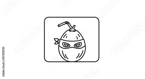 Ninja Coconut Drink Icon