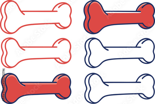 Dog Bone Pet Elements Collection Set. Dog Bone Animal Pet Elements Set. Dog Bone Pet Care Elements Collection. Dog Bone Pet Food Elements Set. Dog Bone Cute Pet Elements Collection. Dog Bone Pet Shop