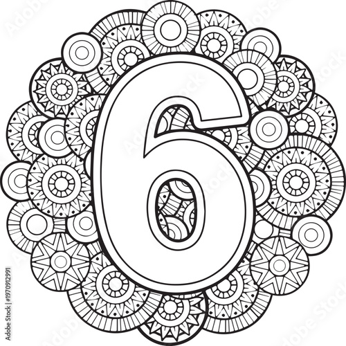 Beautiful English number design and style 6