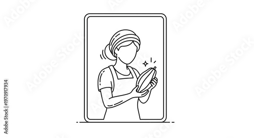 Woman farmer holding fresh cocoa pod, natural farming, organic agriculture, healthy food concept