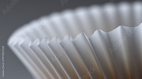 Paper cupcake sleeves in photorealistic close up macro shot
