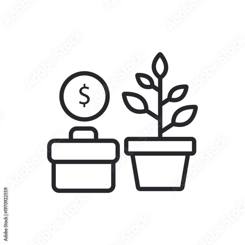 employee icons outline and Flat Style,transparent background