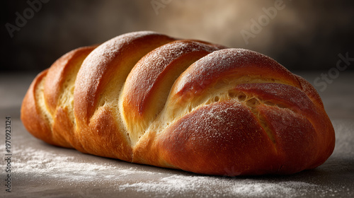 Easter bread ultra realistic bakery photography freshly baked